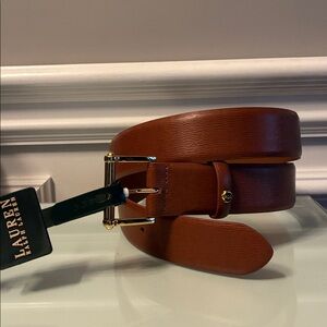 NWT Lauren Ralph Lauren Leather Belt “Lauren Tan” color Size XL